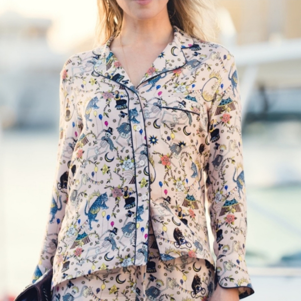 🦄 RARE: Zadig&Voltaire Tacha Circus Print Top, EUC! *Fits Med or Sml*